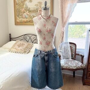 levis baggy jean shorts   90s levis 565 orange tab wide leg jorts